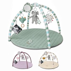 Limited time deal Savings 20% Baby Play Gym Mat,with 6 Detachable Toys for Stage--Based Sensory